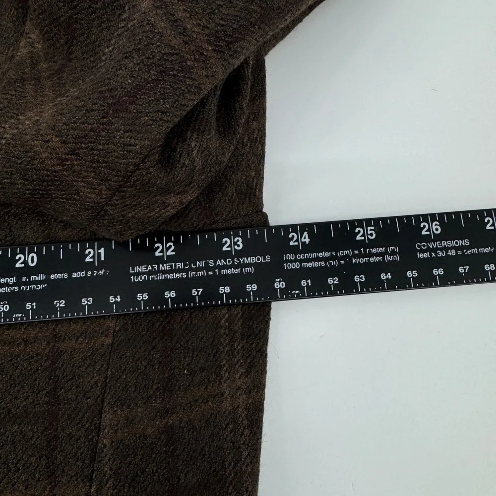 Hart Schaffner Marx Mens 46R Brown Plaid 100% Worsted Wool Blazer Sport Coat USA
